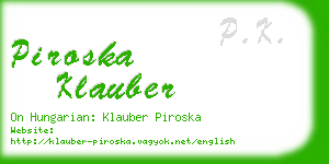 piroska klauber business card